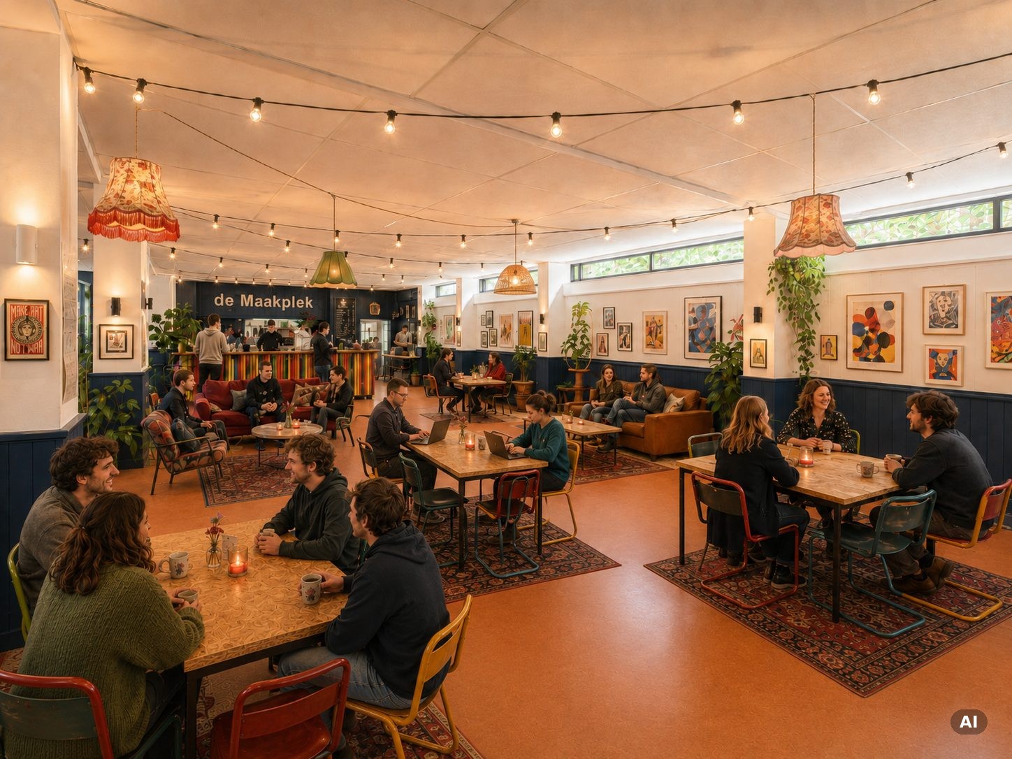 Community-ruimte bij de bar
