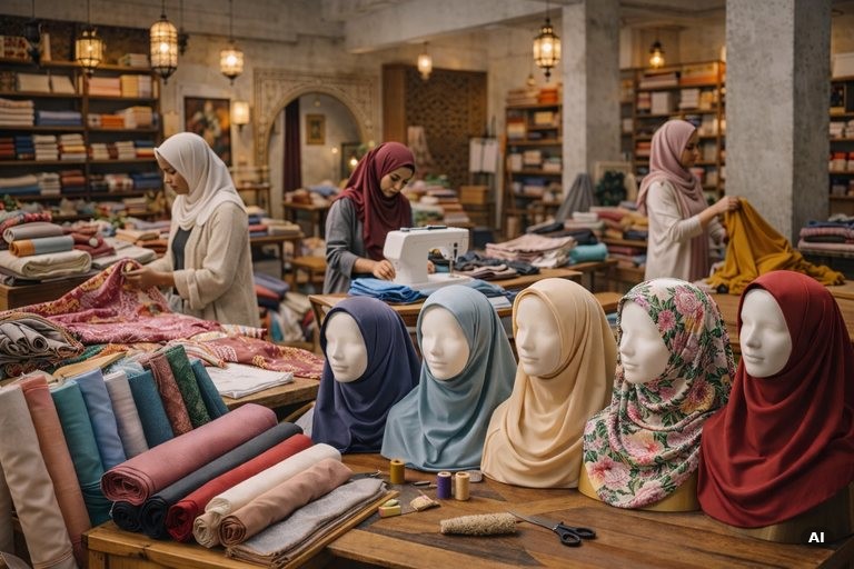 Textielmakers in atelier